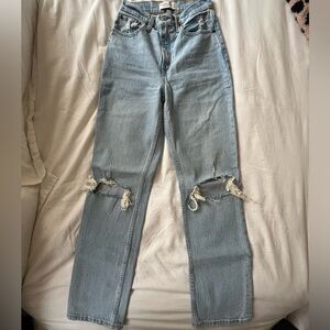 Abercrombie & Fitch Curve Love 90’s Ultra High Rise Straight Jeans
